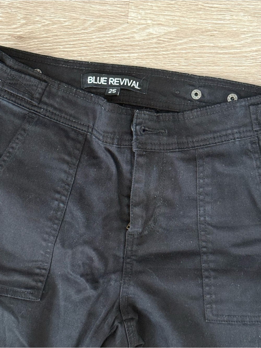 Black cargo jeans size 25 - Picture 5 of 7